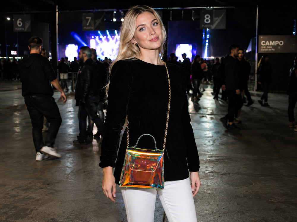 Clear holographic handbags