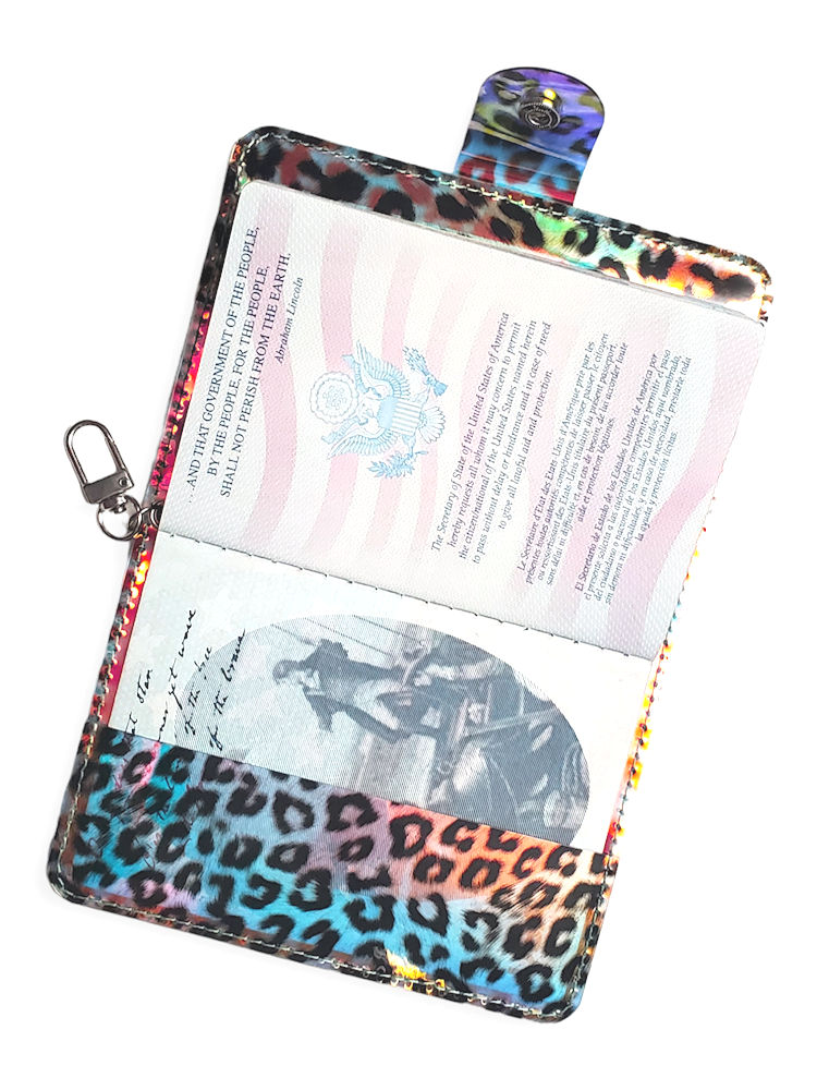 Leopard Iridescent Passport Case - Image 4